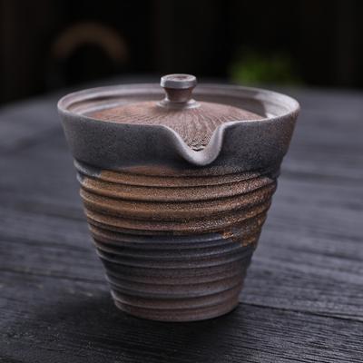 160ml Handheld Teapot Coarse Pottery Teapot Vintage Tea Brewing Single Pot Light Luxury Vintage