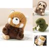 Adorable Animal Plush Toys Panda, Koala, Sloth, Hamster, Alpaca, Dinosaur, Short Plush Fabric, Pp Cotton Filling, Room Decor, Kids Gift