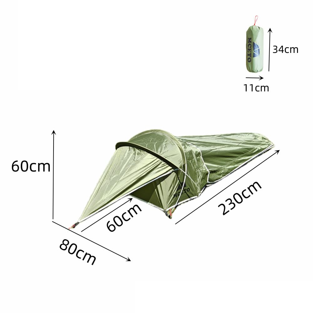 bivy tent for and Ultralight, waterproof, one-person camping, hiking, backpacking.