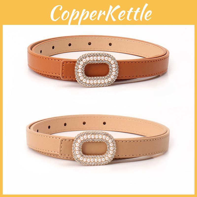 Cute Pearl Rhinestone Belt For Women With Highquality Pu And Alloy Buckle