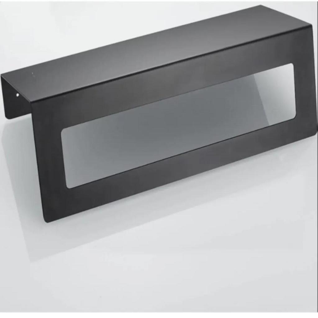 Towel Rack With Black Shelf, Towel Holder With Metal Shelf, Kitchen, Bathroom With Shelf, Towel Holder