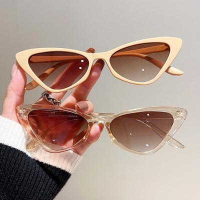 2pcs Cat Eye Sunglasses Women Men Retro New Korean High-quality UV Protection Shades UV400 For Lady Male