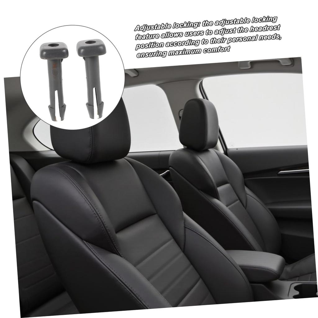 GLEAVI 1 Pair Seat Headrest Guides Repair Headrest Guides Car Headrest Insert Guides Headrest Guide Inserts Plastic Grey