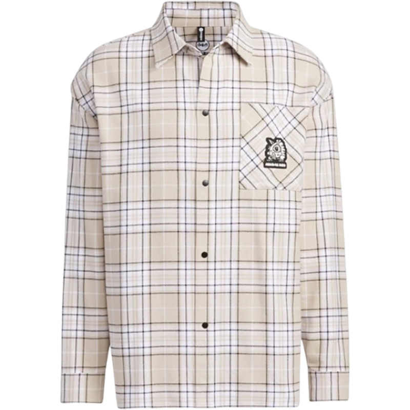 Adidas Neo Casual Button-Down Collar Long Sleeve Shirt Men Tops IK5156