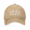 6666 Ranch Four Sixes Ranch Baseball Caps Vintage Distressed Washed Animals Grassland Headwear Men Women Outdoor Workouts Hats
