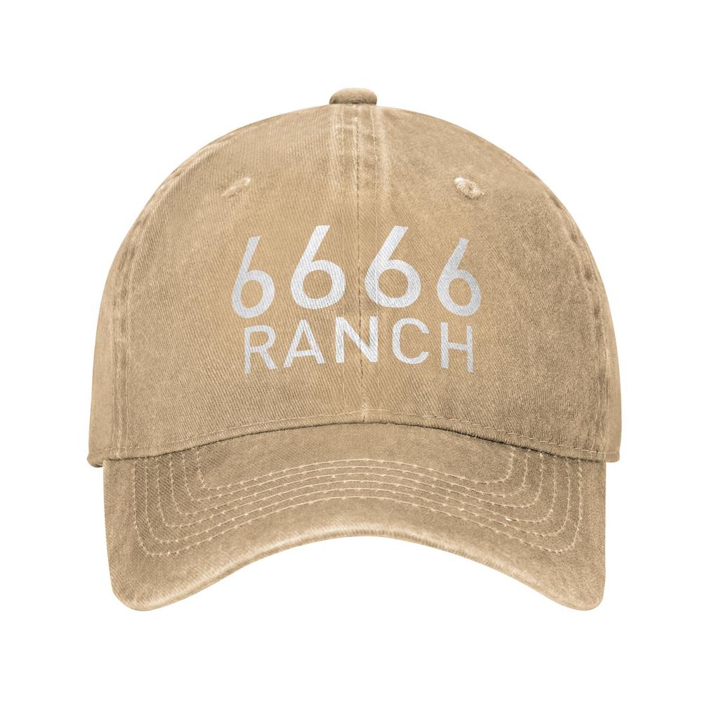 6666 Ranch Four Sixes Ranch Baseball Caps Vintage Distressed Washed Animals Grassland Headwear Men Women Outdoor Workouts Hats