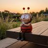 Animated Eyes Solar Lamp, Motion Sensor Solar Light with Moving Eyes for Garden, Garden Animals Figurine, Outdoor Waterproof Yard Decor