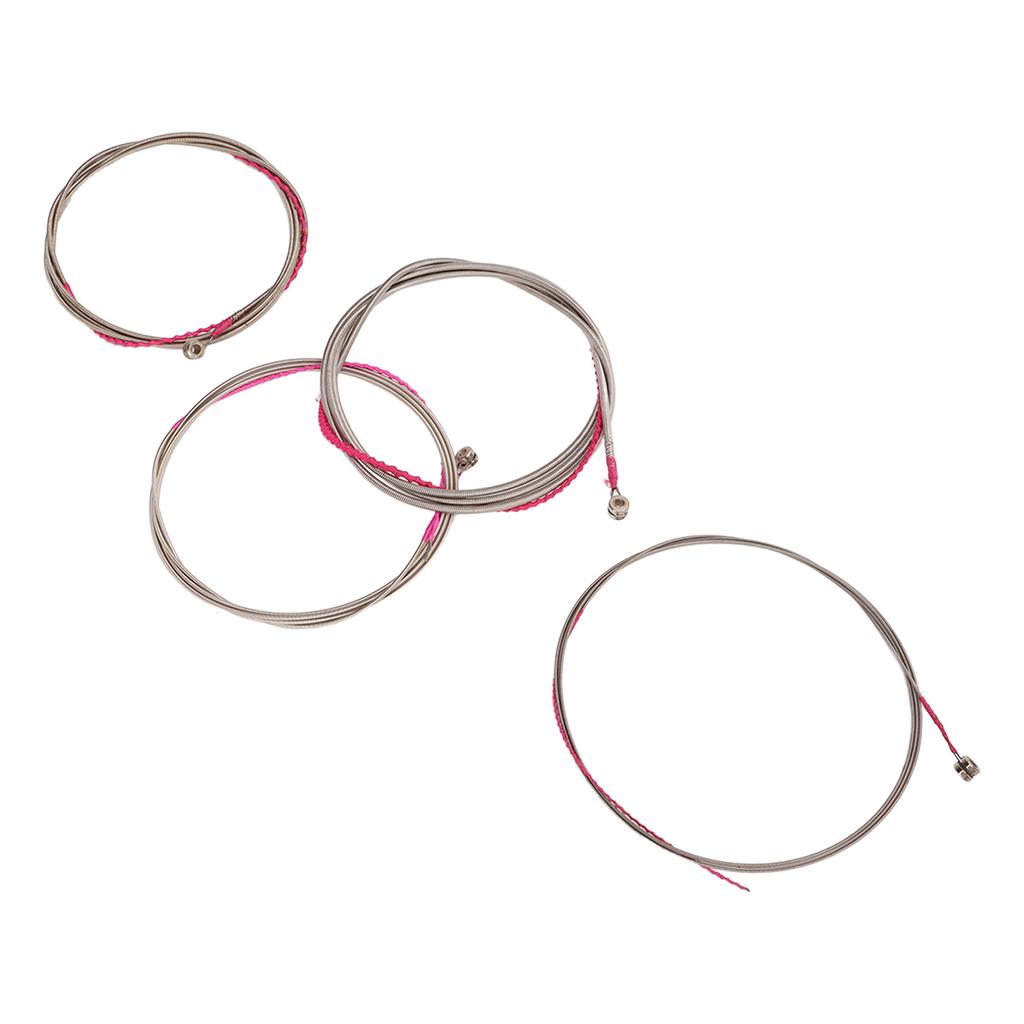 4pcs Bass Strings 4 String Metal Replaceable Decorative Practical Guitar Strings Replacement for