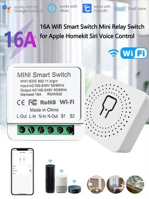 מתג חכם WiFi 16A/20A טיימר מפסק אוטומטי שליטה דו-כיוונית Yandex Alice Alexa Google Home אפליקציה שליטה קולית אוטומציה ממסר