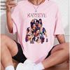 Katseye Beautiful Chaos Pink Gray T-shirts Kpop Tee Women and Unisex Oversized Tee Graphic Short Sleeve T-Shirt Unisex Tops