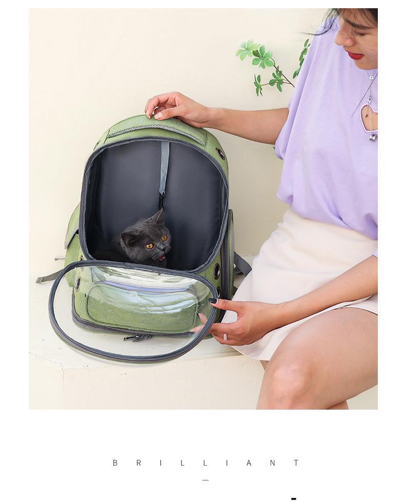 Tragbarer atmungsaktiver Raumkapsel-Haustierrucksack für Katzen und Hunde