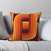 Retro Geometrisch Braun Orange Quadratische Kissenhülle Polyester Leinen Samt Muster Reißverschluss Dekoration Sofakissenbezug