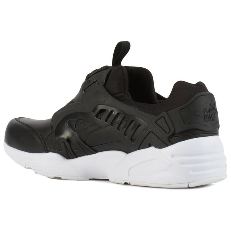 Puma Disc Blaze Leather Comfortable Shock Absorption Support Mid-Top Lifestyle Casual Shoes Unisex Casual Shoes Black White 361979-01