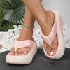 Fashion Women's Flip Flops 2025 Summer New Casual Slippers Fashion Platform Slippers for Women Outdoor Beach Slippers Lightw EVA Slides