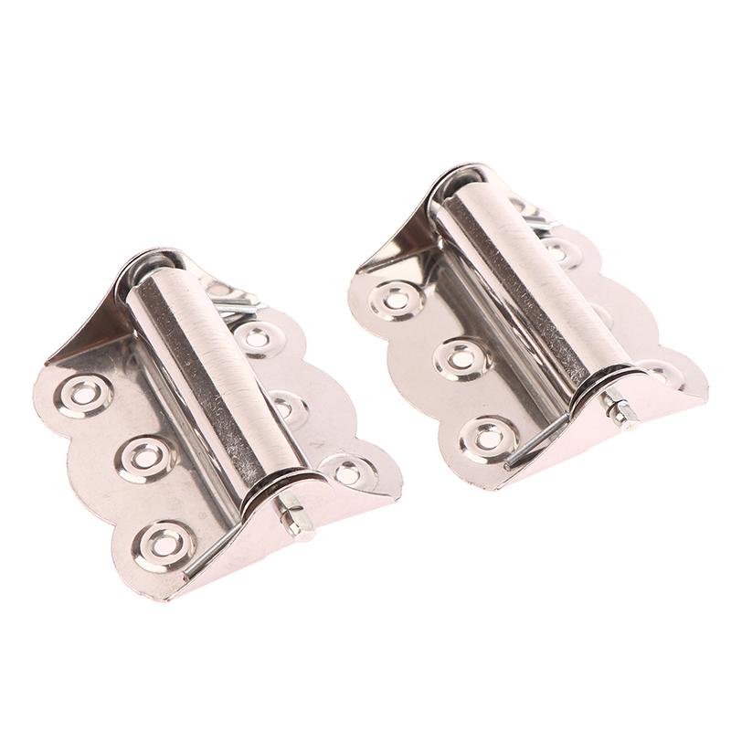 2Pcs Stainless Steel Butterfly Hinge Automatic Closing Door Closer Swing Screen Window Spring Hinge