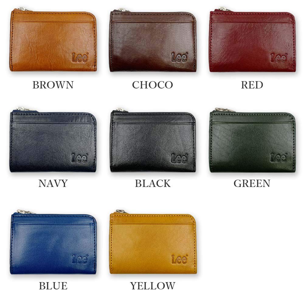 Lee Premium Italian Leather Pass Case with Coin Round Available in 8 Colors Purse, Zipper, Red, 0520236a,