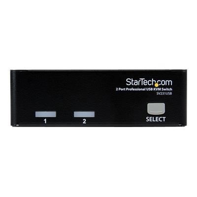 STARTECH Switch KVM USB VGA Professionnel À 2 Ports Avec Câbles - Kit Commutateur Écran Clavier Souris