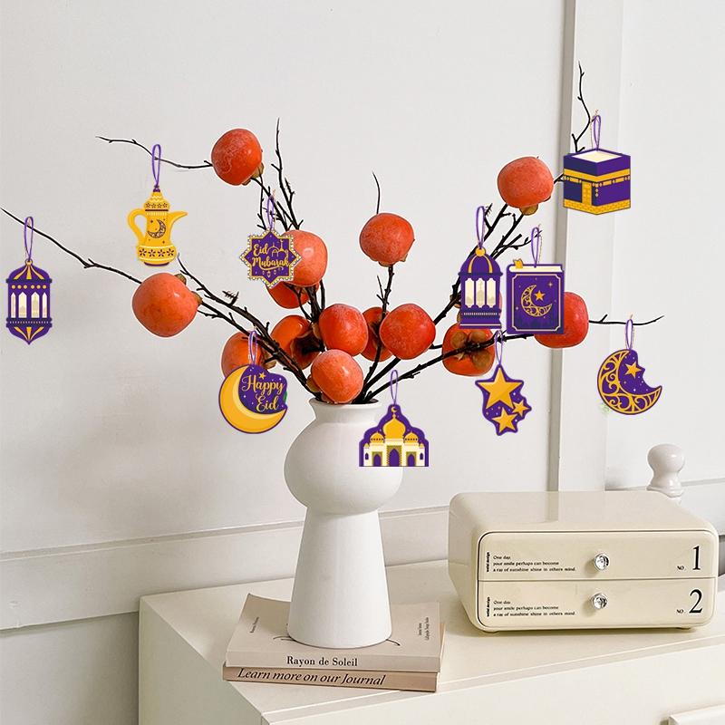 Eid Mubarak Pulling Flag Ramadan Hanging Pendants Decoration  Middle East Festival Party Islamic Muslims Decor Ornaments