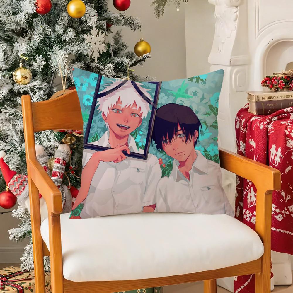 Anime The Summer Hikaru Died-D Pillow Case Silky Short Plush With Invisible Zipper Dustproof Sofa Cushion Cover For Home Decor