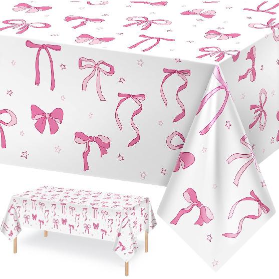 Thanksgiving Fall Disposable Tablecloth, 2 Pack Rectangle Fall Pumpkin Tablecloth Thanksgiving Table Covers Plastic for Fall Theme Harvest Party