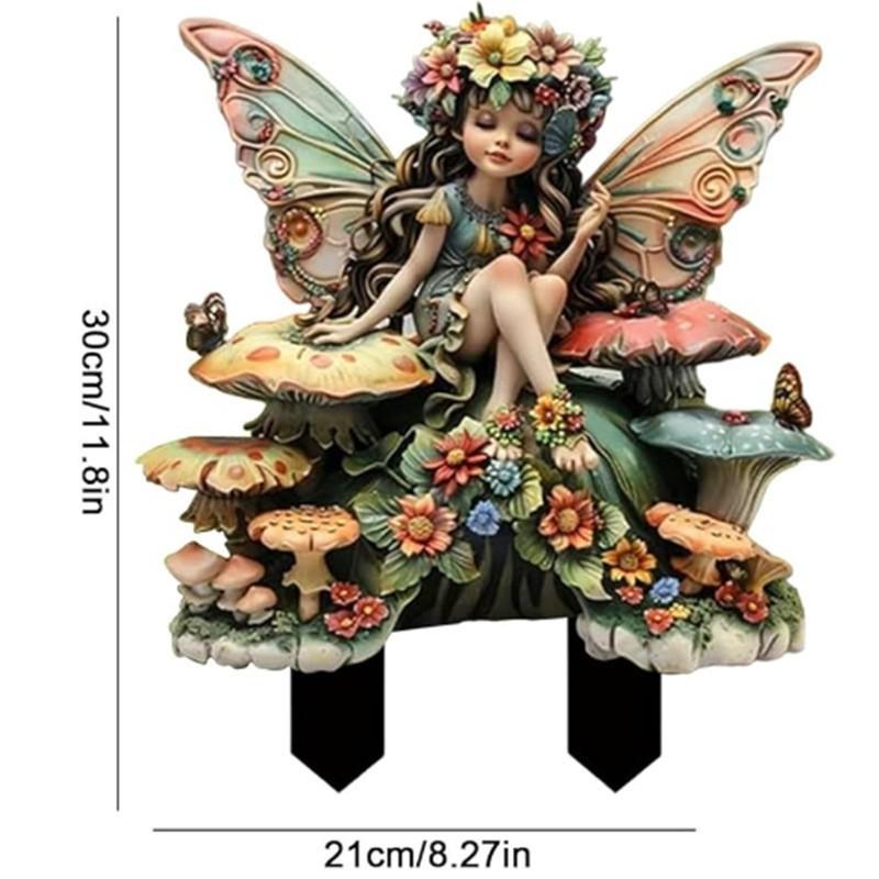 

1шт статуя колышек садовая фея акриловый декор украшение фея 1PC