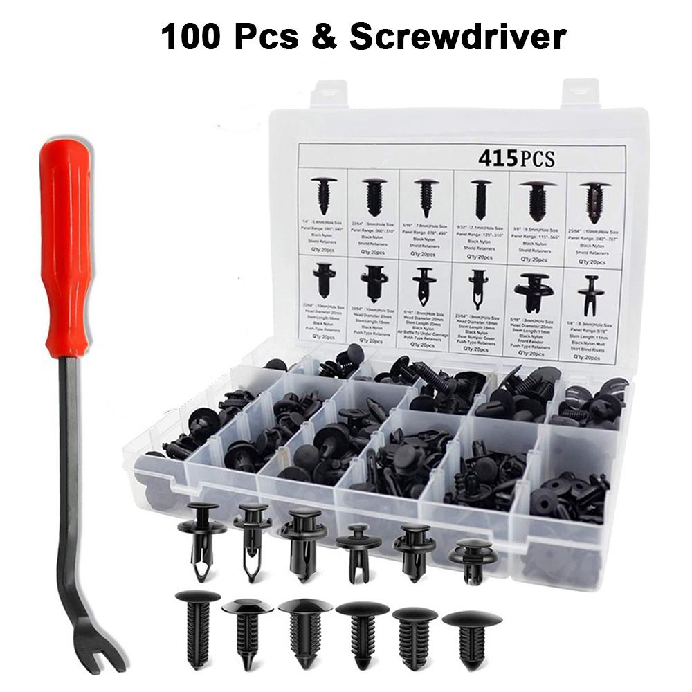 680pcs Car Plastic Fastener Clips Set with Box Mixed Auto Body Push Retainer Pin Rivet Bumper Door Trim Panel Fastener Clip Kit