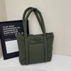 Korean Style Down Cotton Shoulder Bag Solid Color Puffy Crossbody Bag  Office Worker