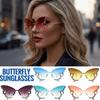 UV Protection Rimless Sun Glasses Vintage Style Cat Eye Eyewear Butterfly Sunglasses  Travel Use
