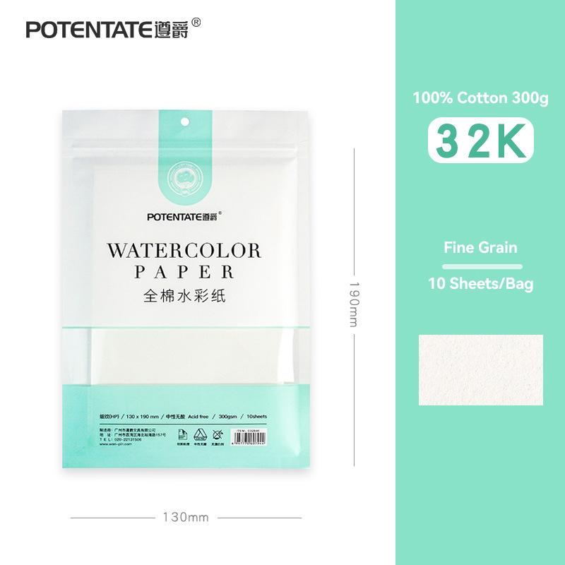 

300g Cotton Watercolor Paper 8k/16k/32k Fine/Medium/Coarse Texture for Oil Stick Color Pencil Sketch Watercolor Gouache Postcard