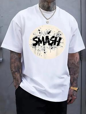Casual Graphic T-shirt - "Smash" Print