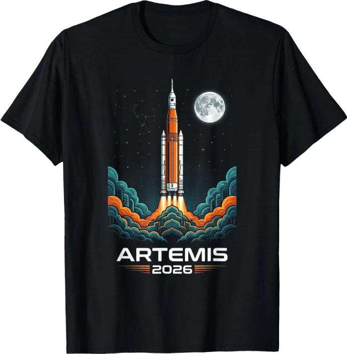 Artemis II 2026 Rocket Launch Mission to The Moon Artemis 2 T-Shirt 4XL