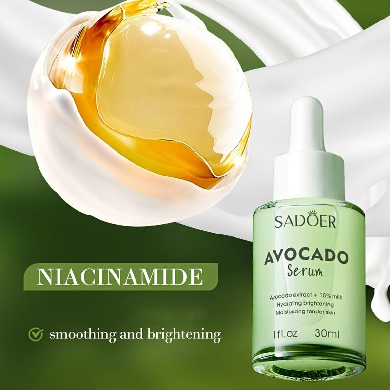 Avocado Fruit Milk Facial Essence, Moisturize, Smooth, and Reduce Wrinkles, Increase Elasticity, Improve Dry and Rough, Brighten,  Smoothes Wrinkles