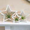 Christmas Decoration Props Ornaments Wooden Five-pointed Star Wall Star Pendant Festive Atmosphere Decoration