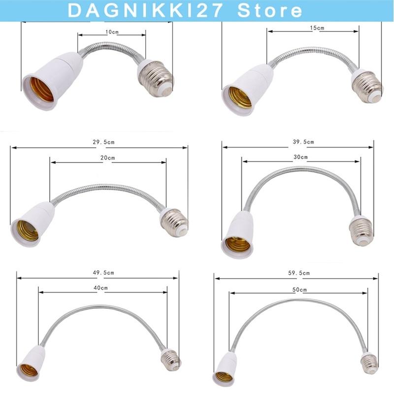 Flexible E27 to E27 LED Lamp Base Bulb Socket Extender Extension Light Holder Converter V27