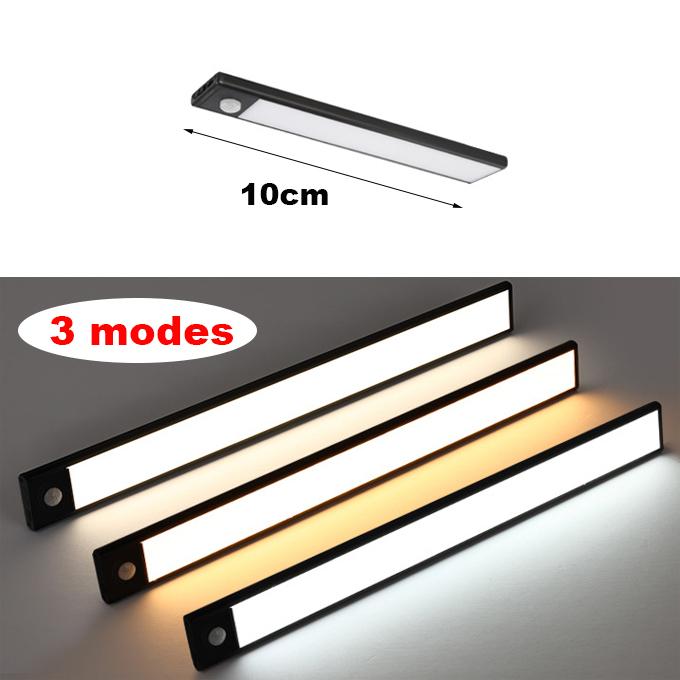 LED-Bewegungsmelder-Licht, kabellos, wiederaufladbar über USB, Streifen, Nachtlicht, Bewegungsmelder für den Innenbereich, Schrank, Flur, Treppenhaus-Licht