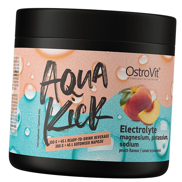 

Электролиты в порошке, Aqua Kick Electrolyte, Ostrovit 300г Персик (36250116) 300g Peach