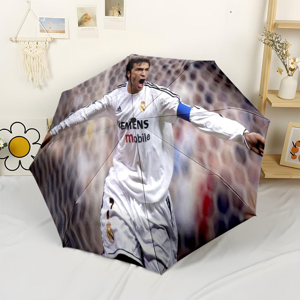 Yellow Energy Soccer Player Portable Automatic Umbrella Compact & Durable 8-Rib Design Lightweight for Outdoor Daily Use Fashion Lovers