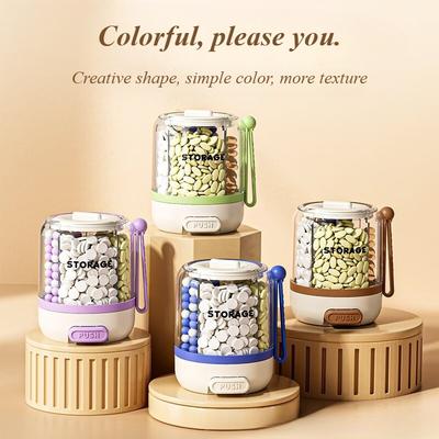 New Press Pill Organizer 4-Compartment Drug Dispensing Bottle Mini Portable Daily Medicine Case Pocket Tablets Storage Container