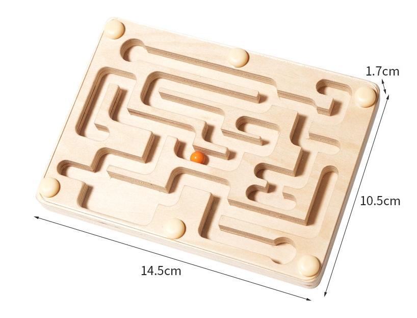 Wooden Marble Run Maze Toy for Early Childhood Education