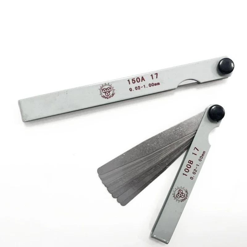 Feeler Gauges 17 Blades 0.02-1.00MM Metric Feeler Gauge Foldable Thickness Gap Metric Filler Feeler Gauges For Measurements Tool
