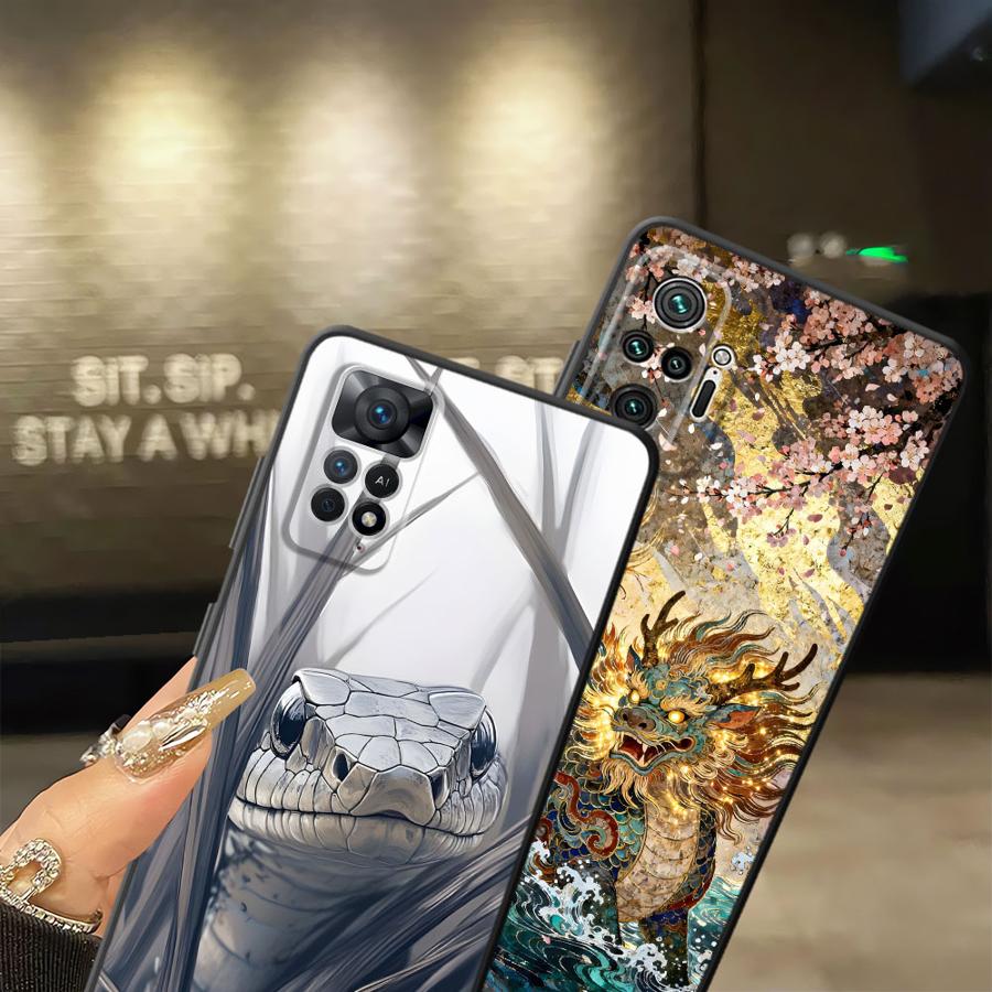 Cool Dragon Funda Phone Cover Case for Xiaomi Redmi Note 10S 9S 9 12 Pro 14 13 Pro Plus 10 11 11s 12s 7 8
