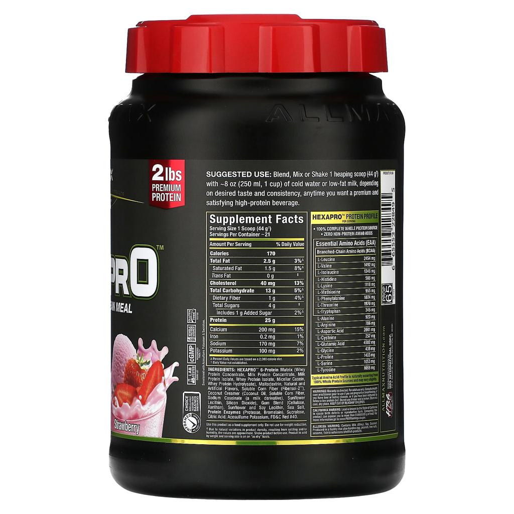 Hexapro™, High Protein Lean Wheat, Strawberry Flavor, 907G (2Lb)