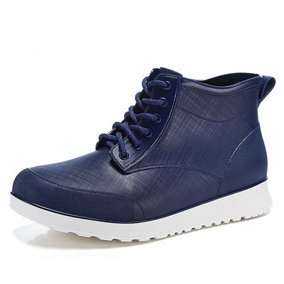 36-45 Size Couple Rain Boots High Quality Fashion High Top Platform Boots Comfortable Non-slip Waterproof Men's Rain Boots 2025