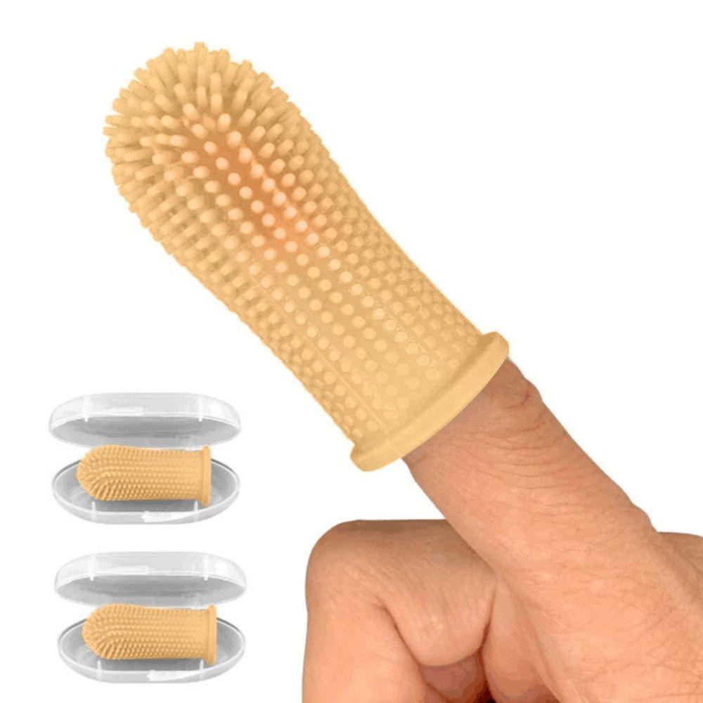 Food Grade Silicone Baby Finger Toothbrush Rubber Teeth Clear Brush Soft Silicon Toothbrush оранжевый
