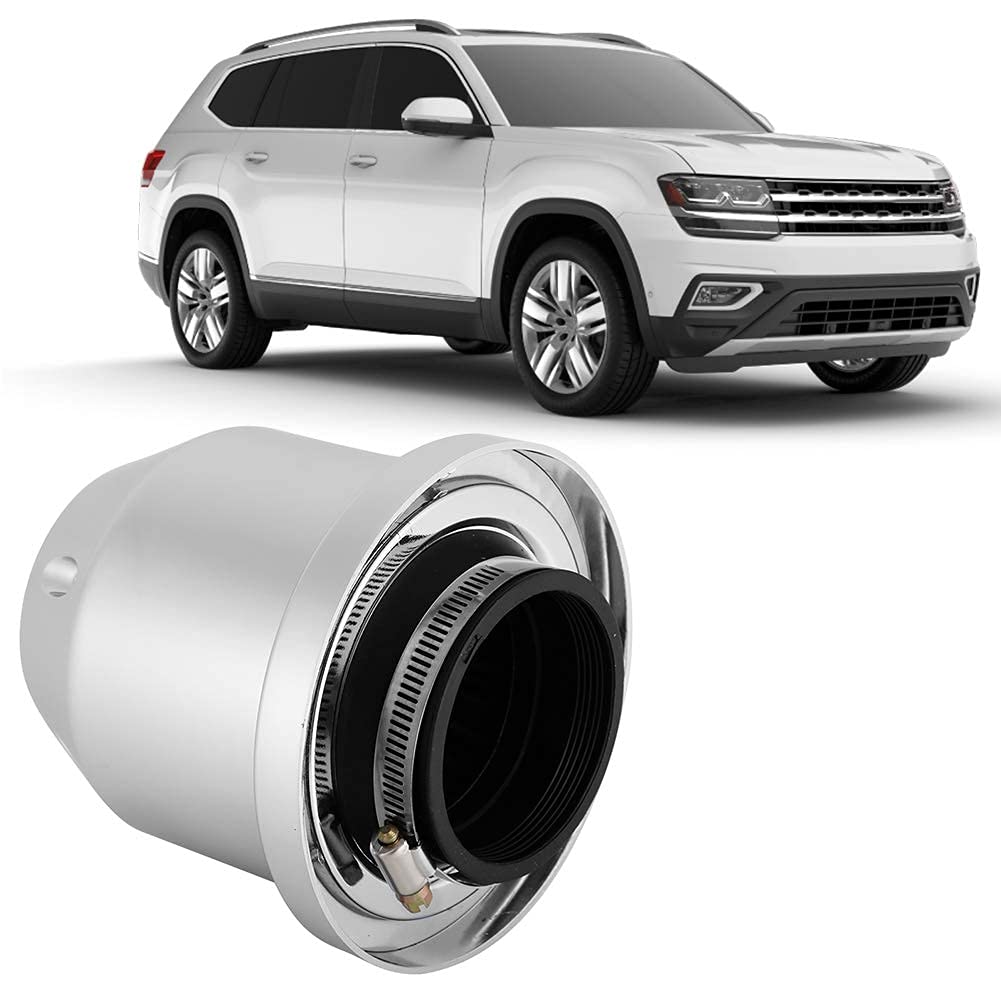 Air Intake Filter, Intake , Air Filter, ABS Material (Silver), High Horsepower, Ash Dust