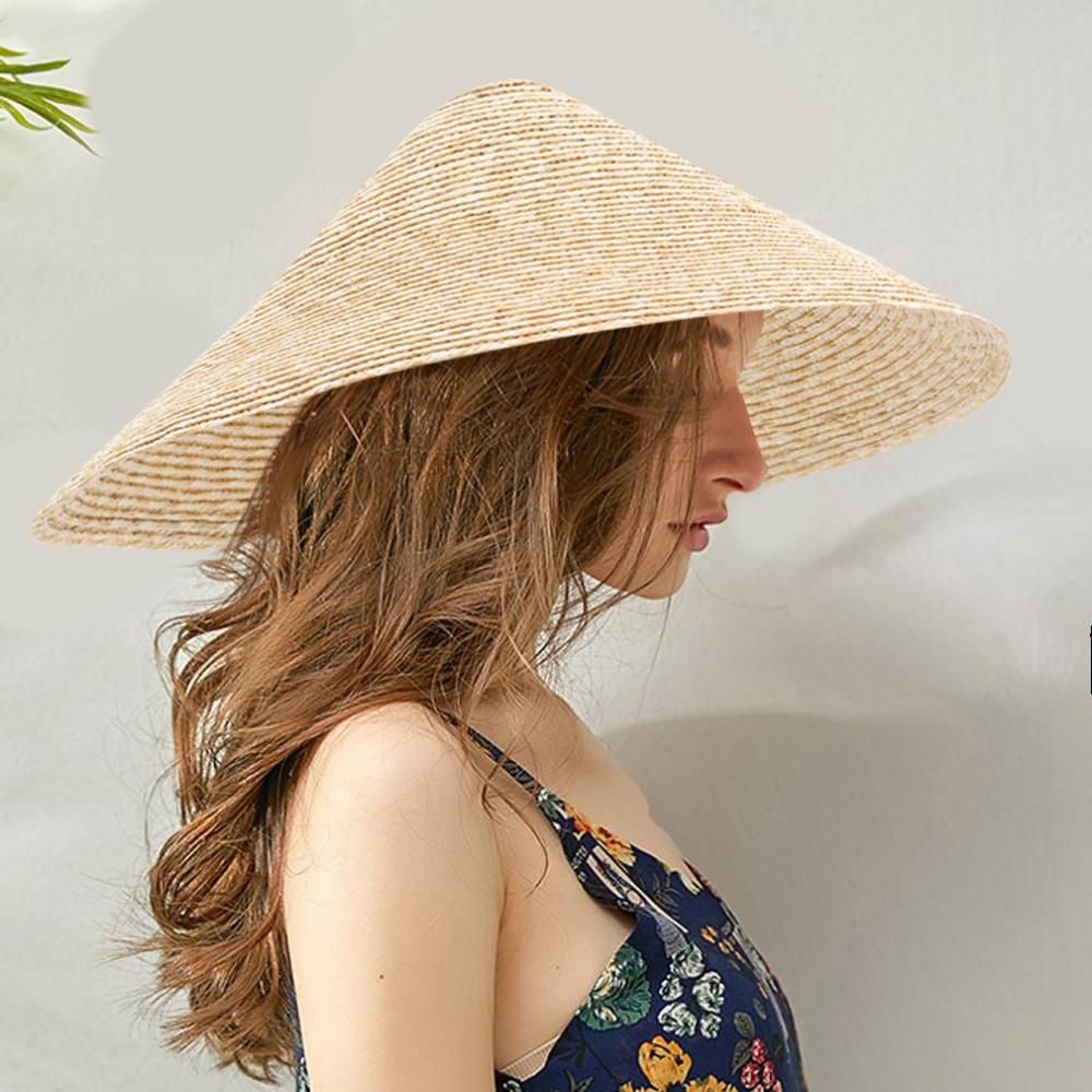 Straw Straw Hat UV Protection Bucket Hat New Sunshade Cap  Outdoor Garden Fishing Vacation