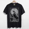 Unisex Raven Moon Gothic TShirt Occult Witchy Graphic Shirt Emo Goth Clothing Alternative Metal Graphic Tee Goth Gift for Him