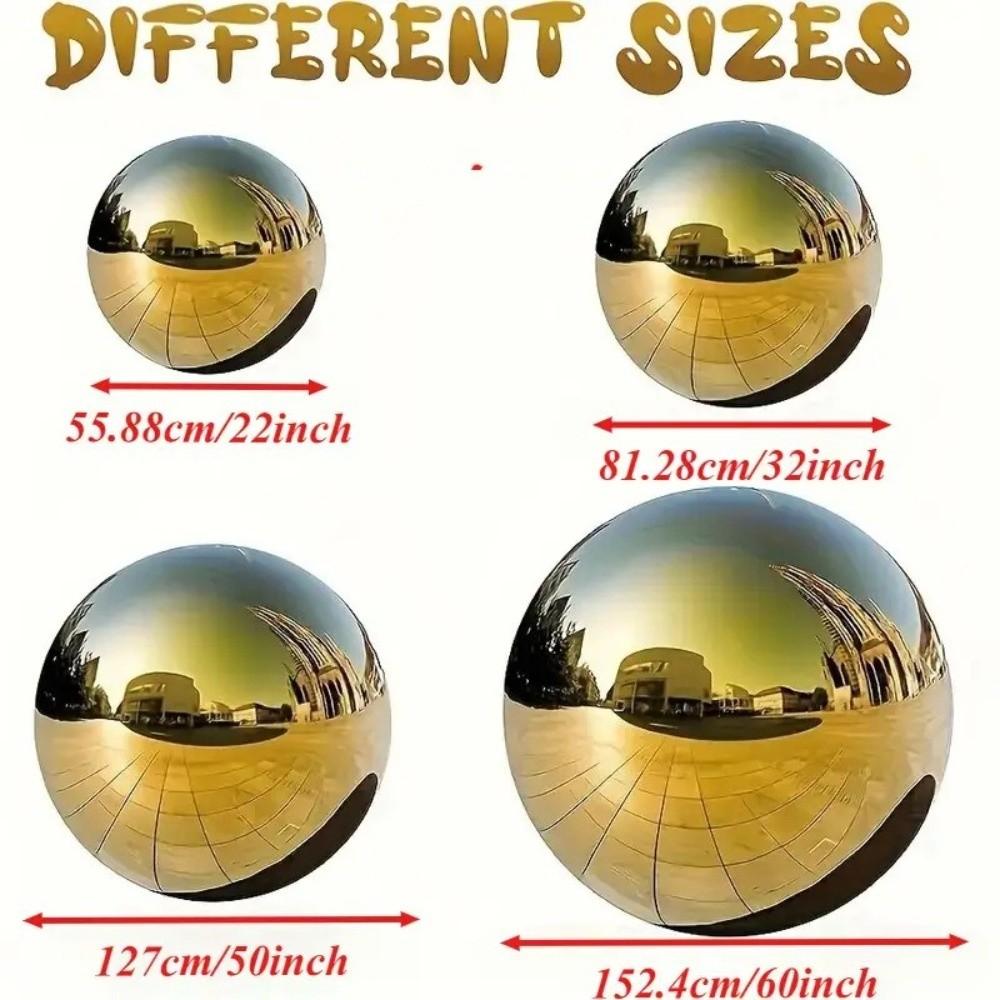 Silver 4D Balloons 50/60 Inches Metallic Balloons Round Balloons  New Year Accessories