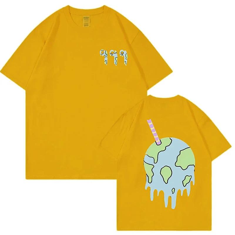 T-shirt Stampata Divertente Juice Wrld 999 Unisex Unisex Hip Hop Retrò Maglietta Oversize Larga Manica Corta Harajuku Streetwear Top in Cotone