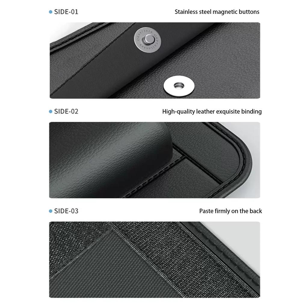 High Capacity Adjustable Car Storage Box Backseat Trunk Organizer PU Leather Car Seat Back Organizers